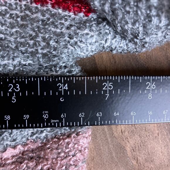 Knox Rose Womens Sweater Multicolor Striped V Neck Long Sleeve Acrylic Blend XL - Picture 8 of 12